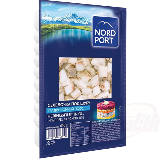 OURS MARKET Nord Port Filets de hareng à l’huile – en dés