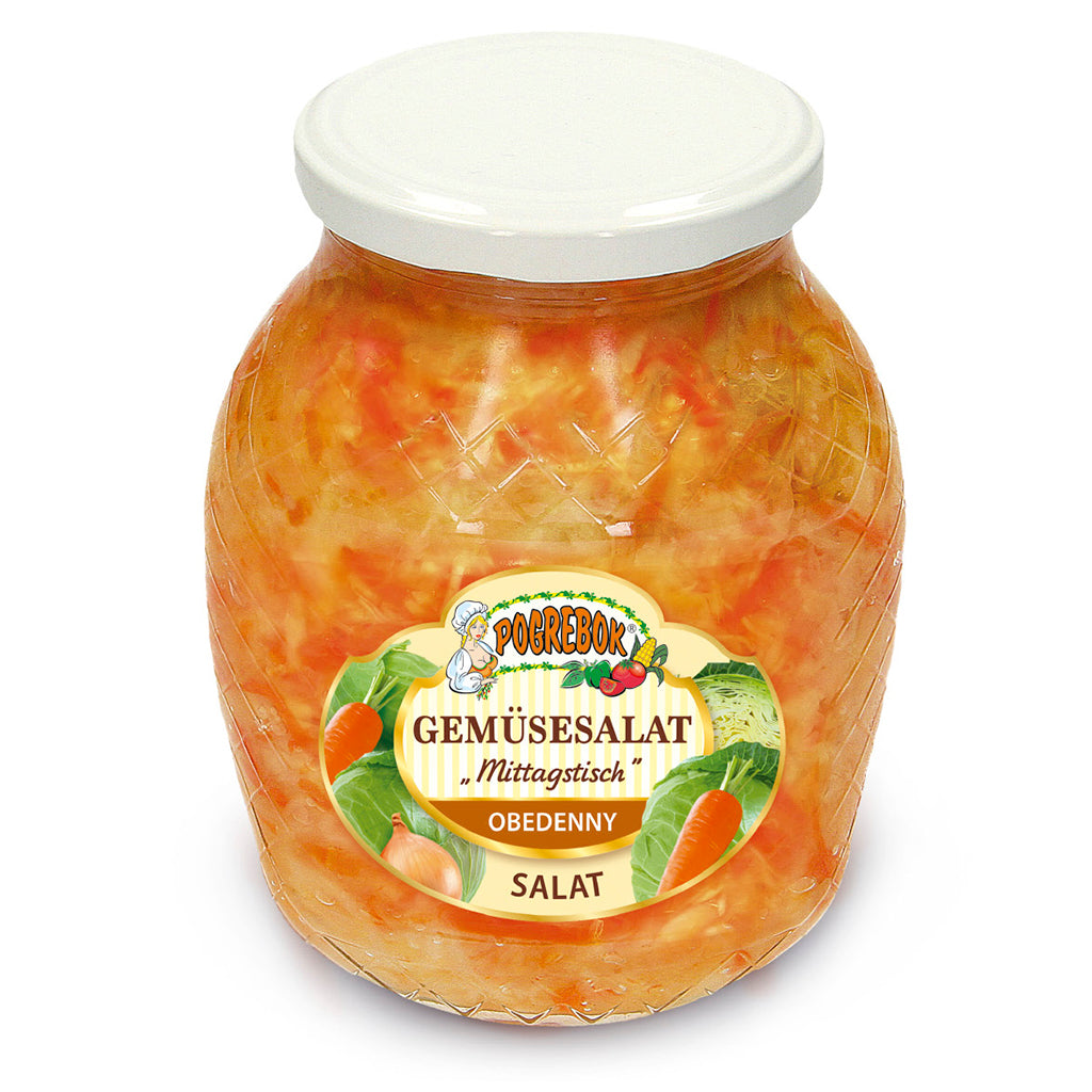 OURS MARKET POGREBOK Salade de légumes Déjeuner – chou et carottes marinés, prêts à servir, 830 g