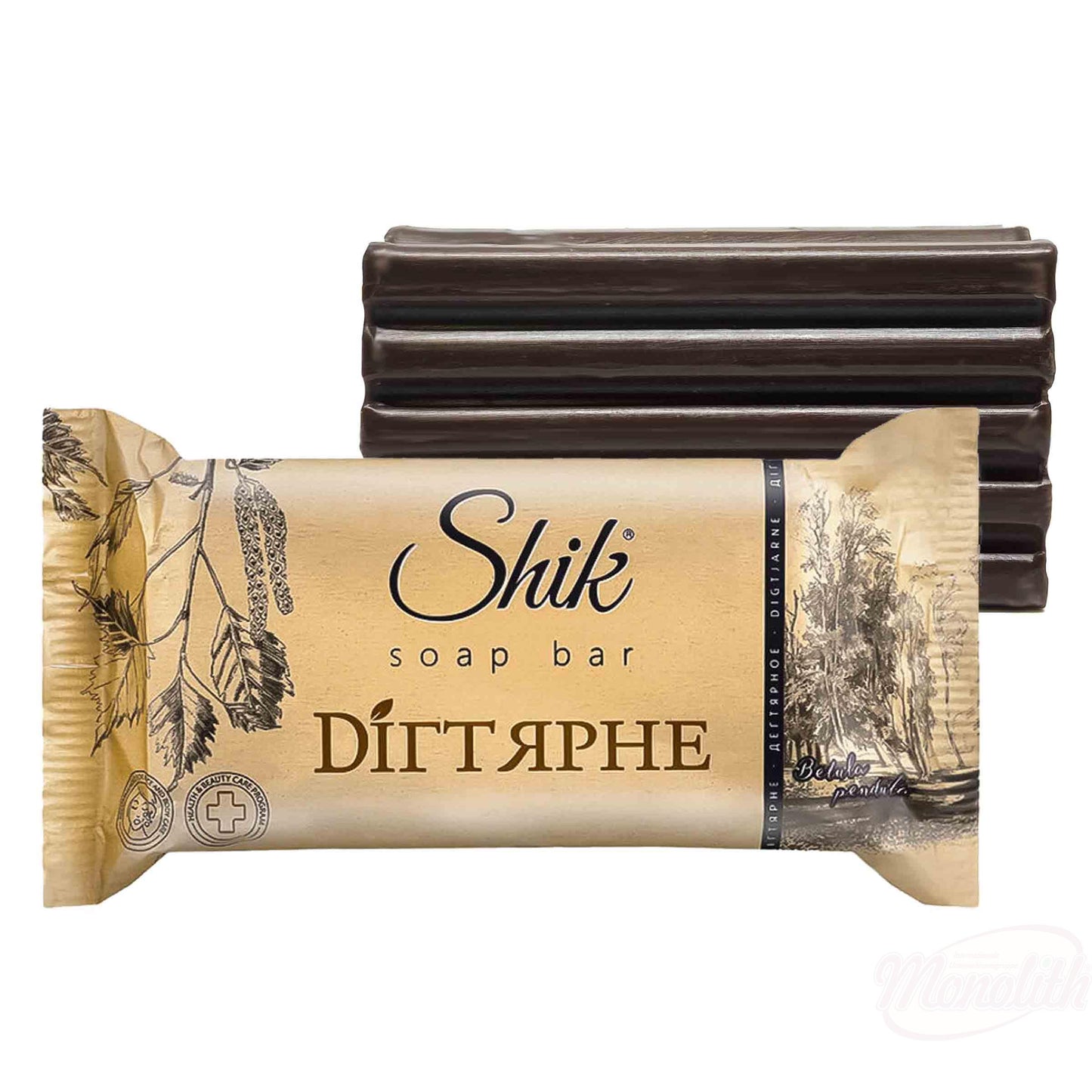 OURS MARKET Shik Savon « Degtyarnoye » - Pain de savon au goudron, soin lavant traditionnel 140 g