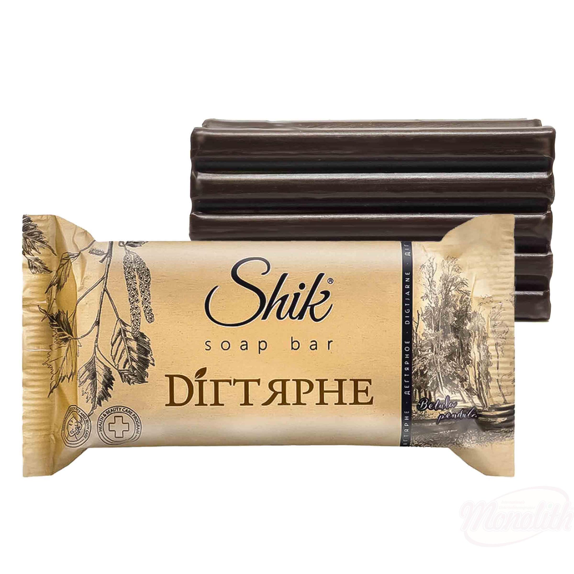 OURS MARKET Shik Savon « Degtyarnoye » - Pain de savon au goudron, soin lavant traditionnel 140 g