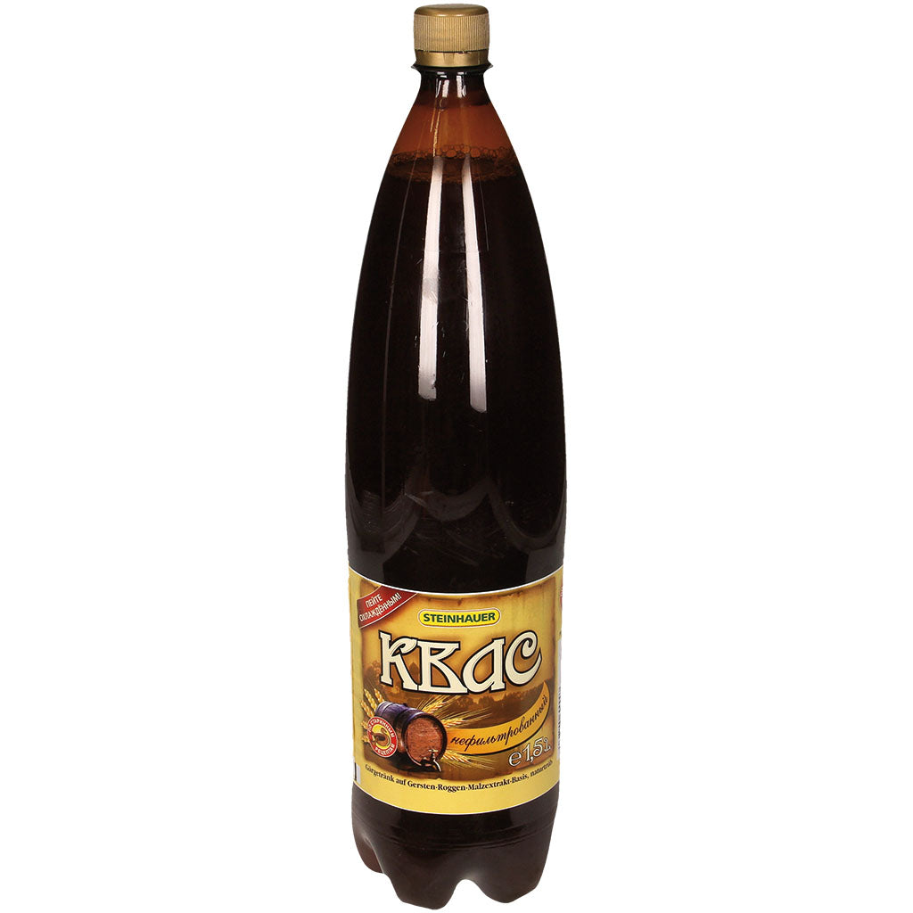 OURS MARKET Steinhauer Kwas naturellement trouble – boisson fermentée pétillante au malt d’orge et de seigle 1,5 L