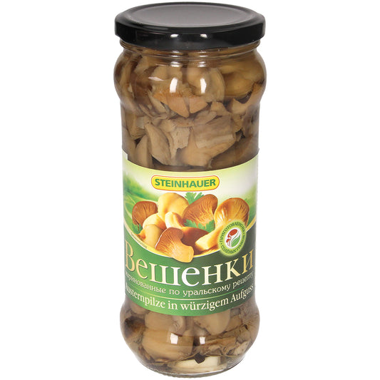 OURS MARKET Steinhauer Pleurotes Weschenki – champignons marinés en infusion épicée, 530 g