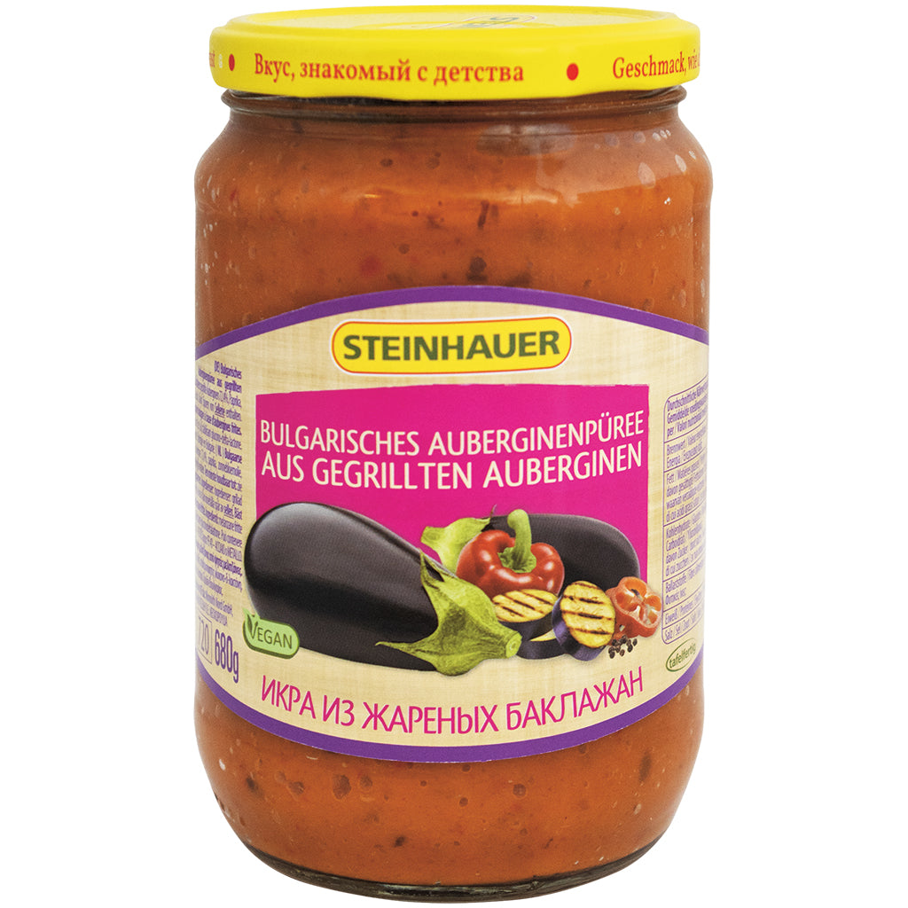 OURS MARKET Steinhauer Purée d’aubergines grillées – spécialité bulgare prête à tartiner