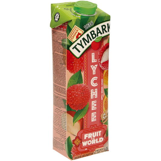 OURS MARKET Tymbark Lychee – boisson multifruit au litchi, sans gaz, naturellement trouble, 1 L