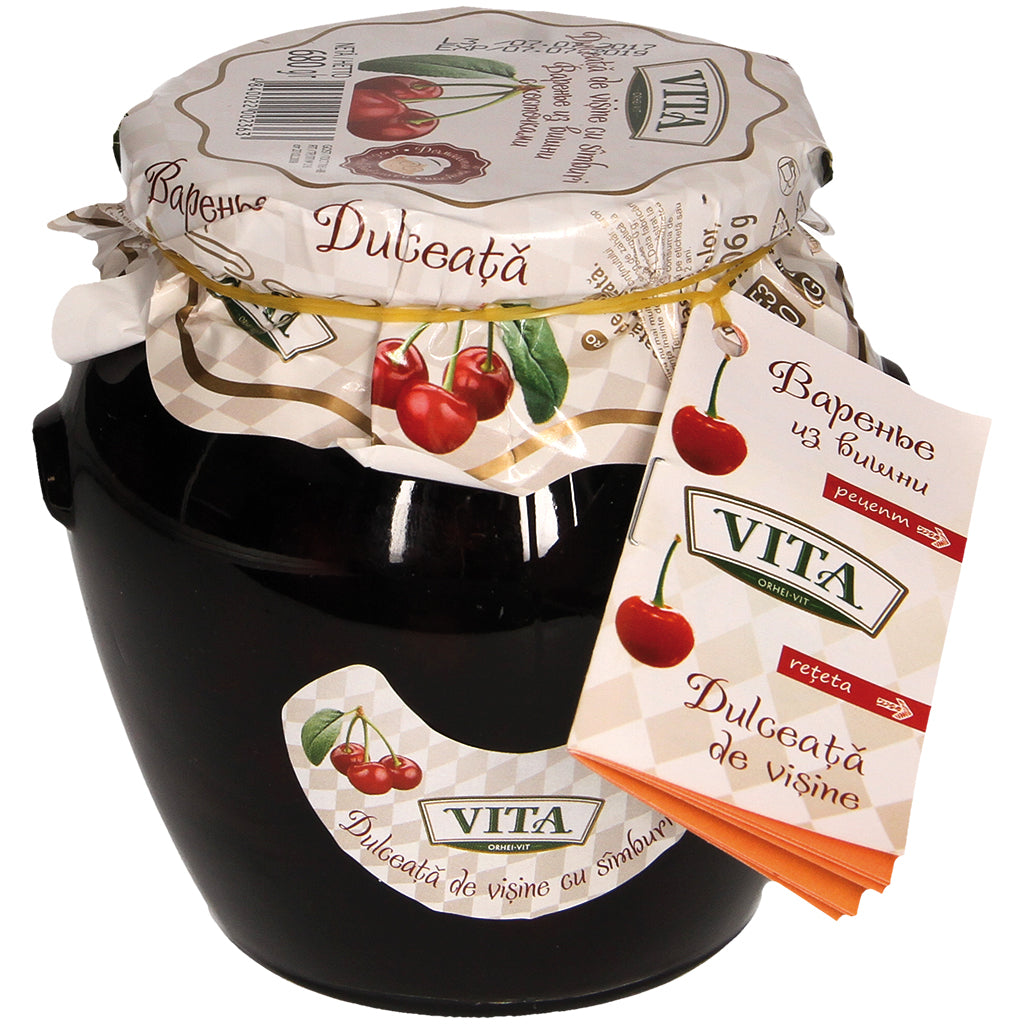 OURS MARKET VITA Cerises acides au sirop – griottes avec noyau, saveur vive 680 g