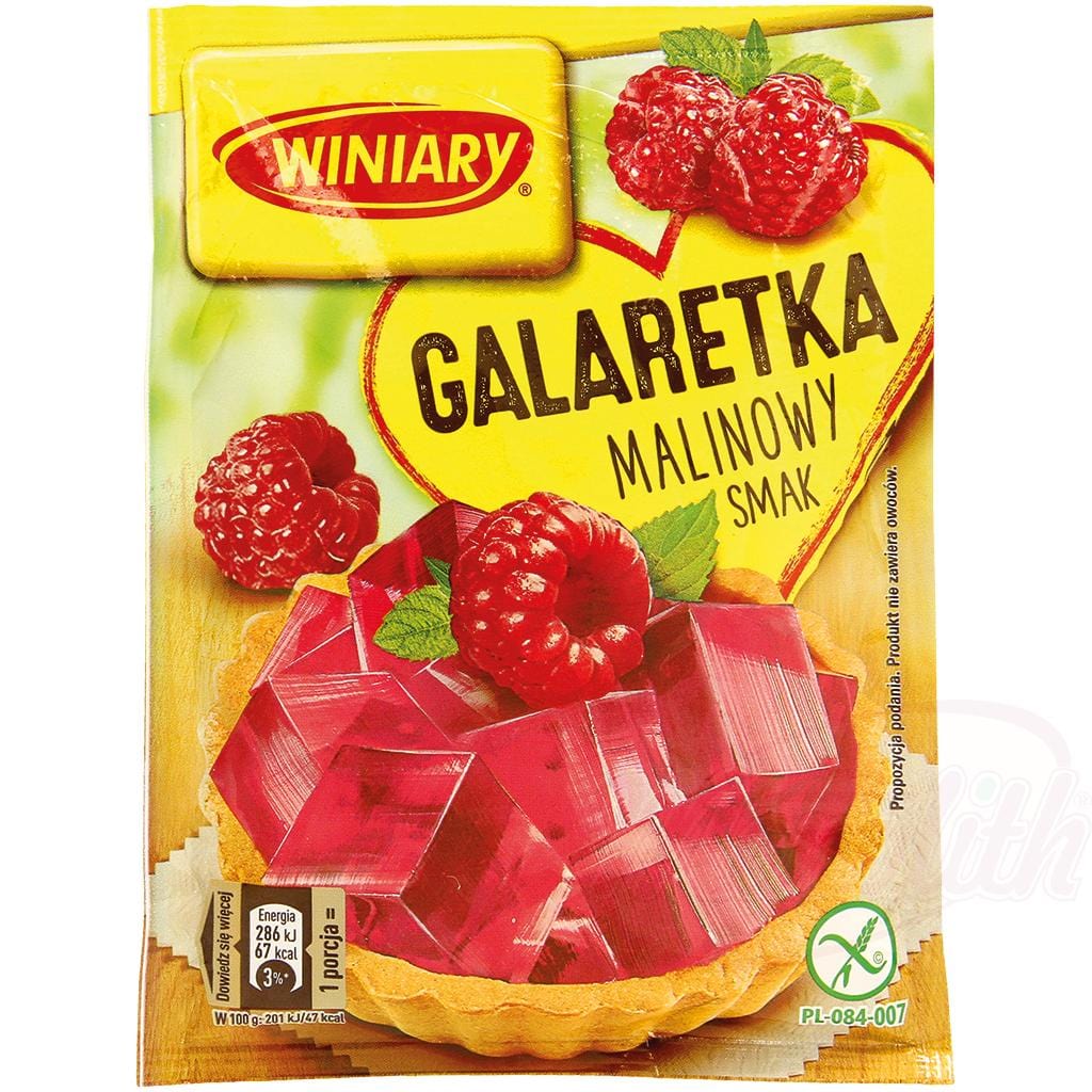 OURS MARKET Winiary Poudre pour dessert en gelée – framboise, éclat fruité