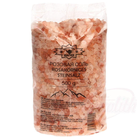 OURS MARKET Wostochnaja Magija Sel gemme à grains roses – cristaux grossiers pour moulin, finition & saumures