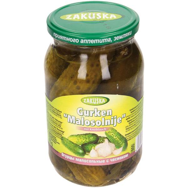 OURS MARKET Zakuska Concombres marinés Malosolnije – à l’ail, style légèrement salé 850 g