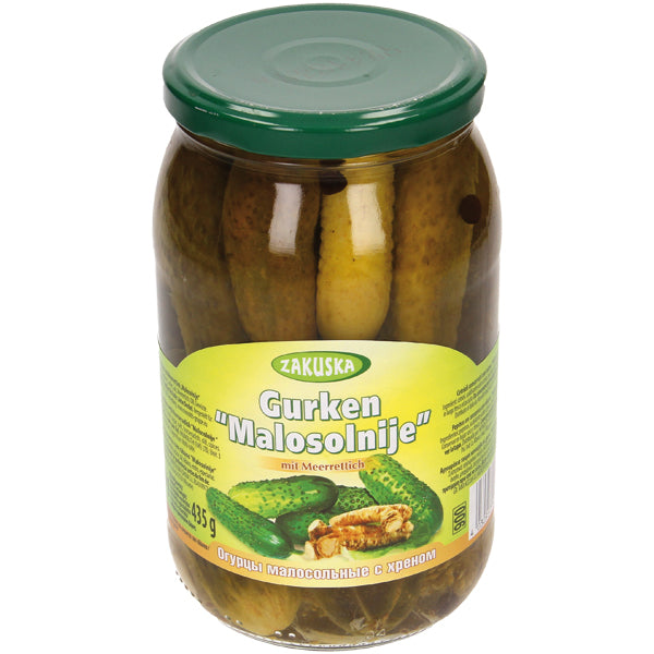 OURS MARKET Zakuska Concombres marinés Malosolnije – au raifort, aneth et épices 850 g