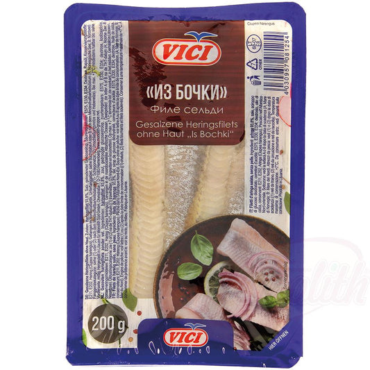 Filets de hareng salé (Clupea harengus) sans peau "Is Bochki". - OURS MARKET