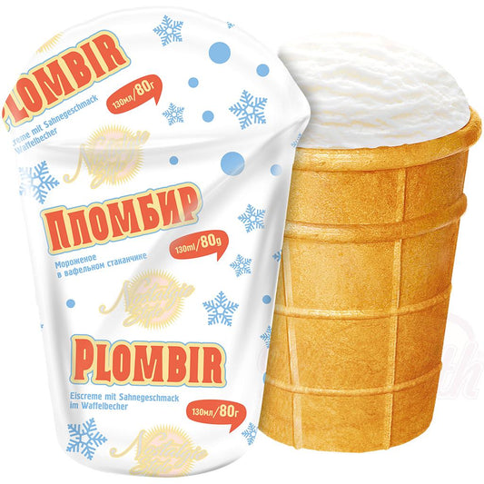 Crème glacée au goût de crème Brülle en gobelet gaufré - OURS MARKET