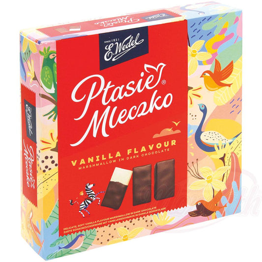 "Ptasie Mleczko Vanilla" Mousse au goût de vanille dans du chocolat - OURS MARKET