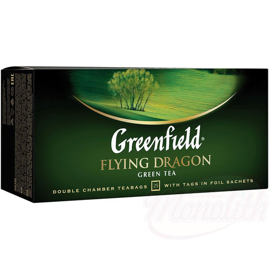 "Flying Dragon" Thé vert chinois, dans des sachets à chambre double avec un emballage externe