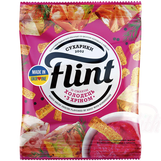 "Flint" - snack à base de pain de blé au goût d’aspic et de raifort