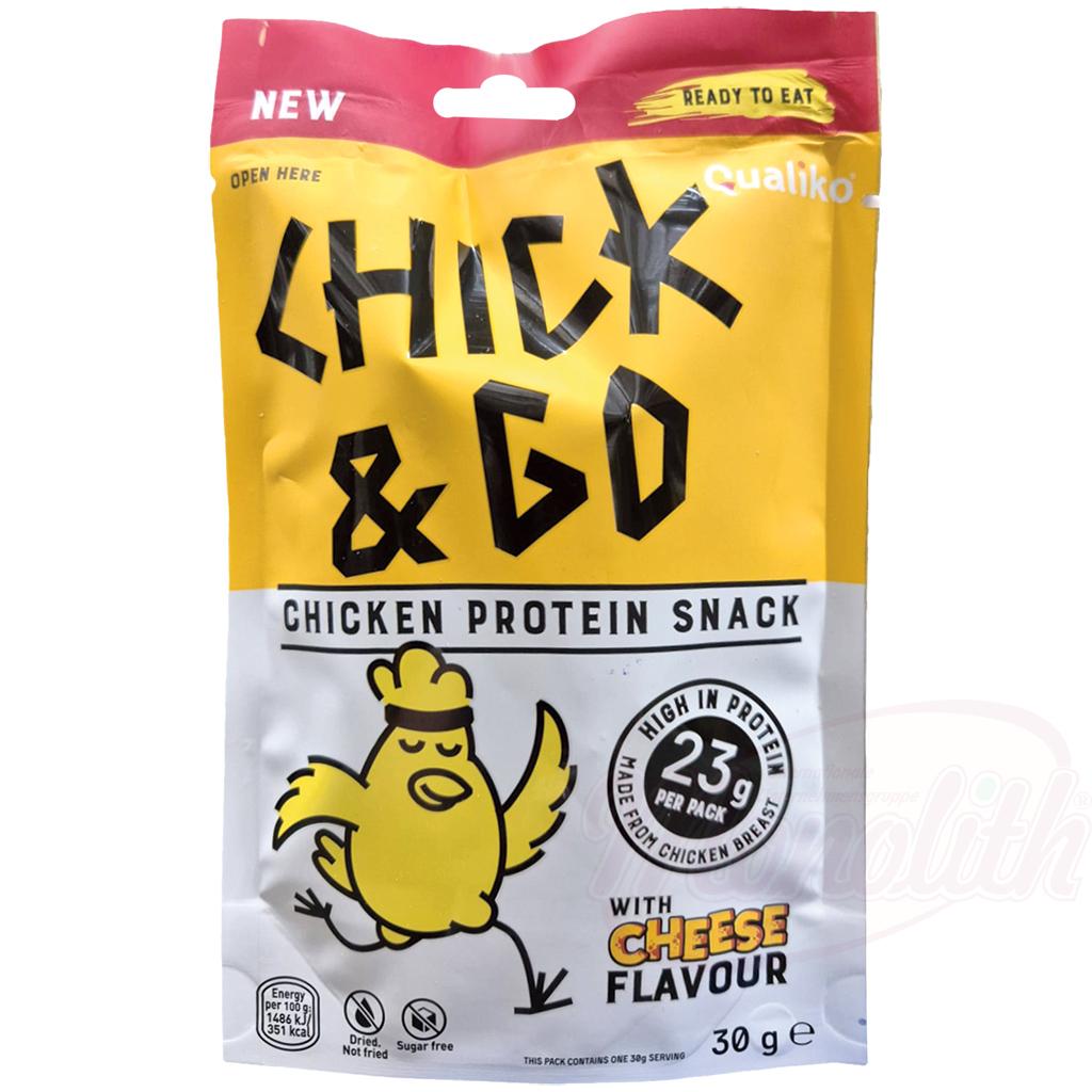 CHICK & GO Tranches de filet de poulet séché – saveur fromage, séchage intensif