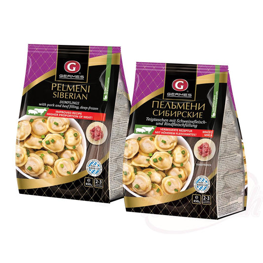 Pelmeni Sibirskie farcis au porc et au bœuf, surgelés - OURS MARKET